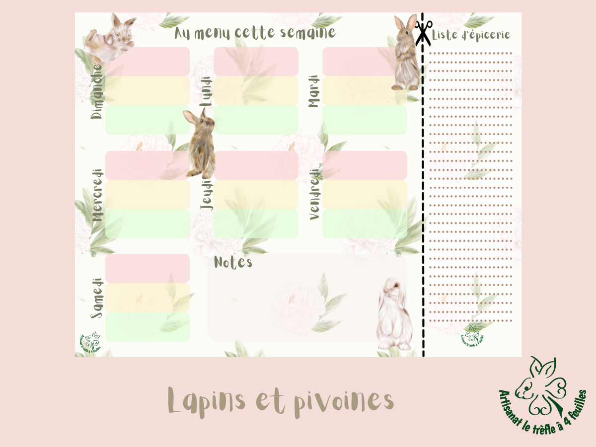 Planificateur de menus hebdomadaire