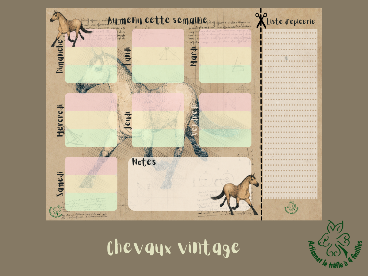 Planificateur de menus hebdomadaire