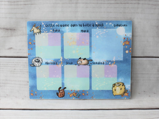 lunch box planner