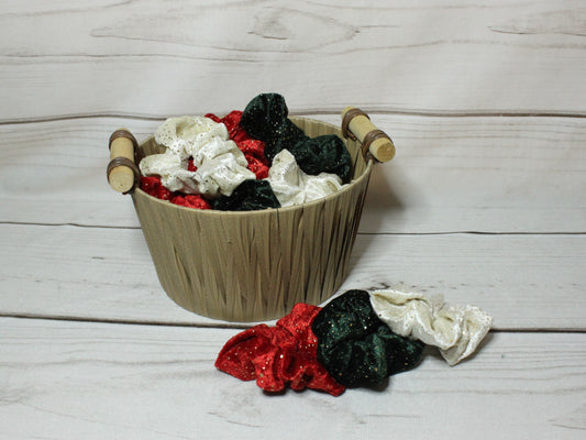Velvet scrunchies