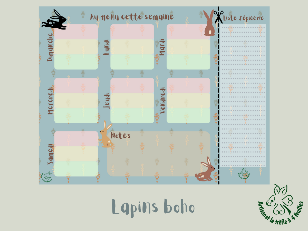 Planificateur de menus hebdomadaire