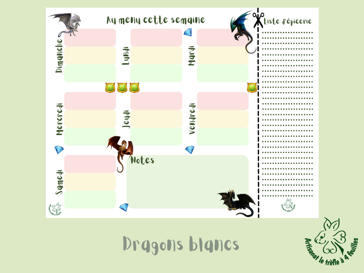 Planificateur de menus hebdomadaire
