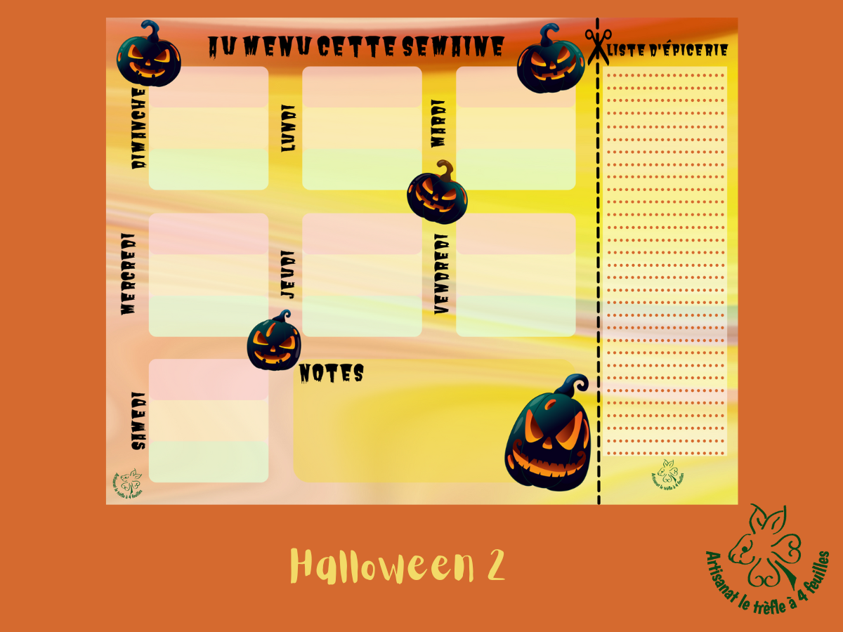 Planificateur de menus hebdomadaire