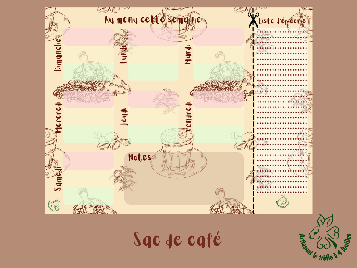 Planificateur de menus hebdomadaire