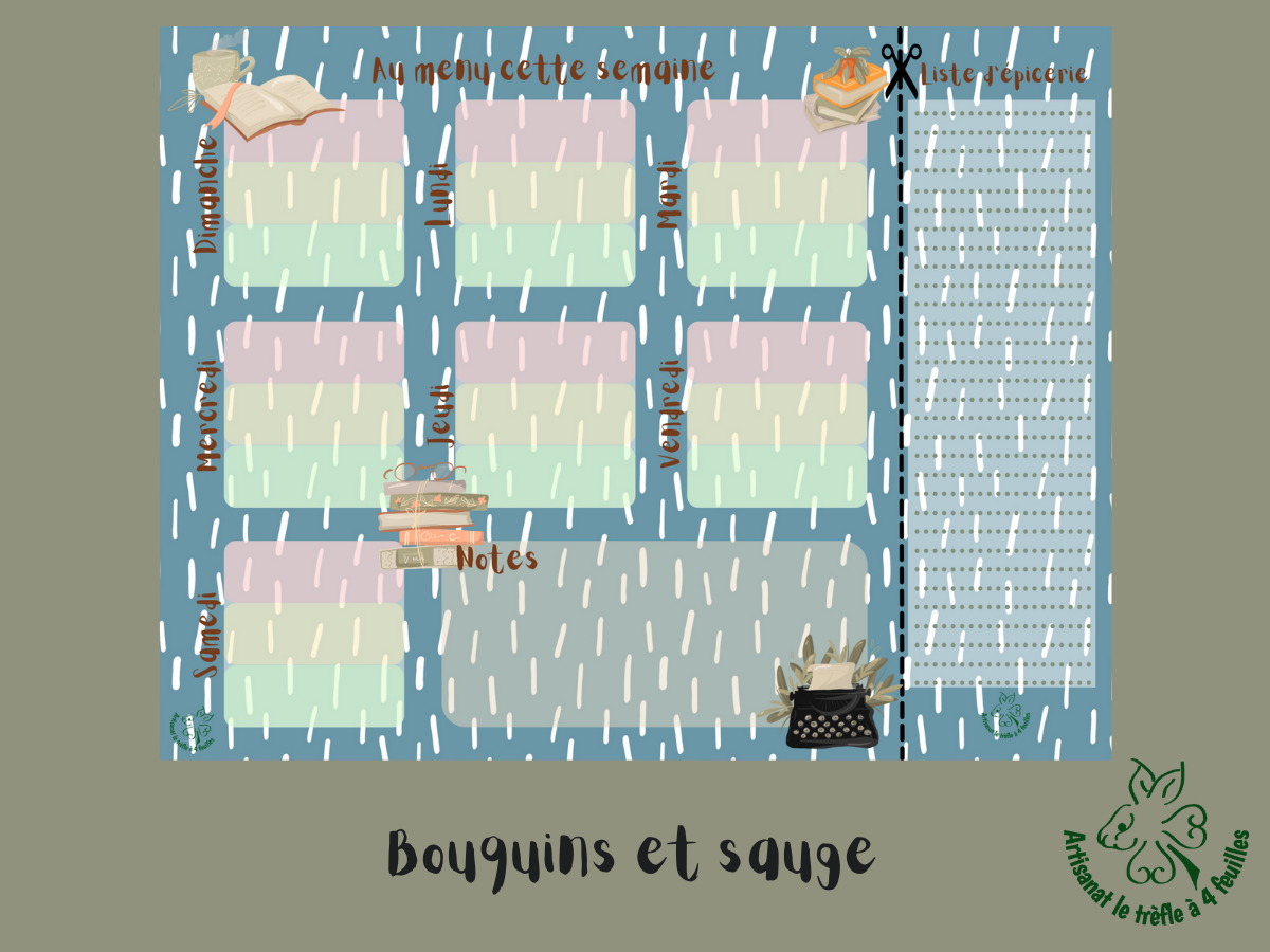 Planificateur de menus hebdomadaire