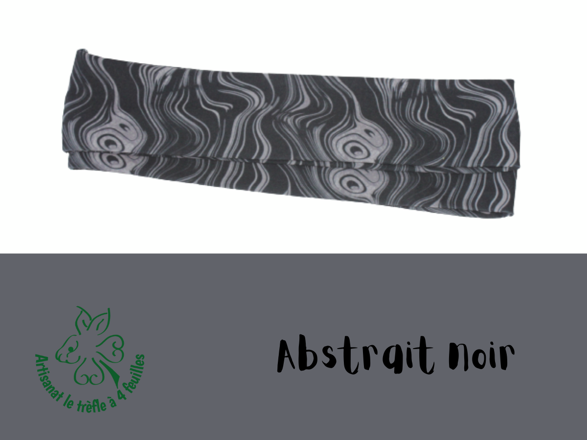 Bandeau Cheveux Acrylique Rouge - Motif Feuille De Trèfle - Noir Et Doré