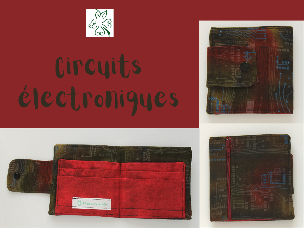 porte-feuille avec circuit électronique